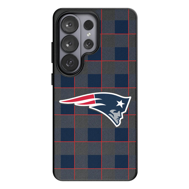 New England Patriots Plaid MagSafe Compatible Phone Case for Samsung Galaxy