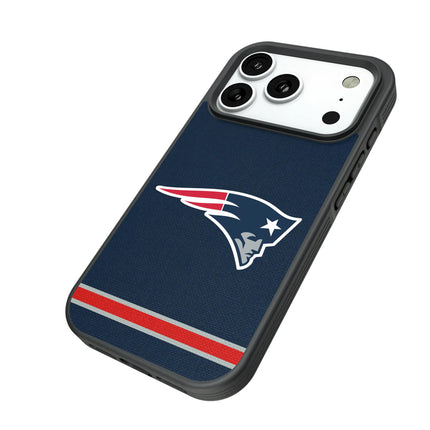 New England Patriots Stripe Bump Phone Case for Apple iPhone