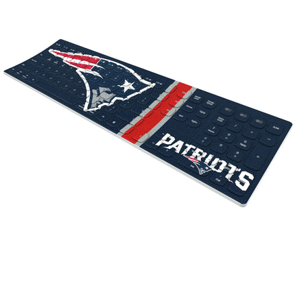 New England Patriots Stripe Curved Wireless Keyboard