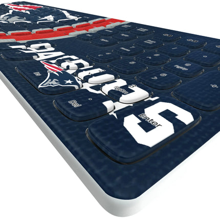 New England Patriots Stripe Curved Wireless Keyboard