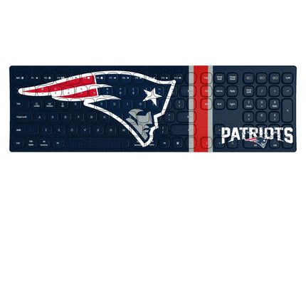 New England Patriots Stripe Curved Wireless Keyboard