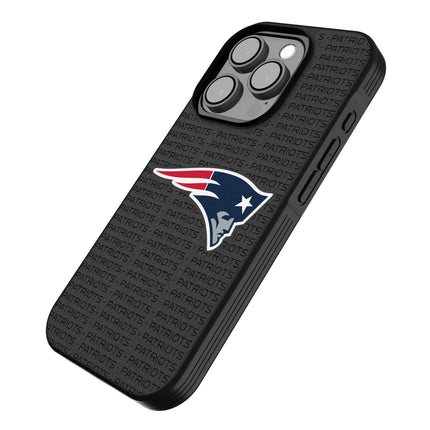New England Patriots Text Backdrop Bump Phone Case for Apple iPhone