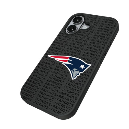 New England Patriots Text Backdrop Bump Phone Case for Apple iPhone