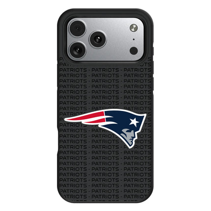 New England Patriots Text Backdrop Bump Phone Case for Apple iPhone
