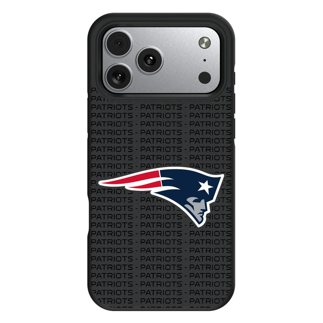 New England Patriots Text Backdrop Bump Phone Case for Apple iPhone