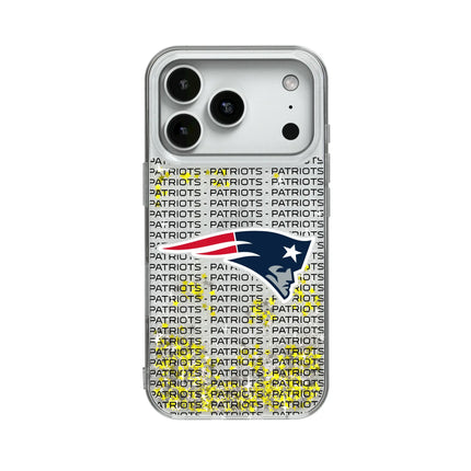 New England Patriots Text Backdrop Glitter Phone Case for Apple iPhone