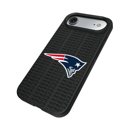 New England Patriots Text Backdrop MagSafe Compatible Phone Case for Apple iPhone