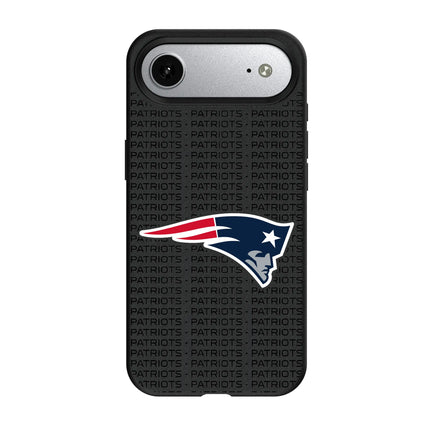 New England Patriots Text Backdrop MagSafe Compatible Phone Case for Apple iPhone