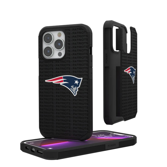 New England Patriots Text Backdrop Rugged Phone Case for Apple iPhone