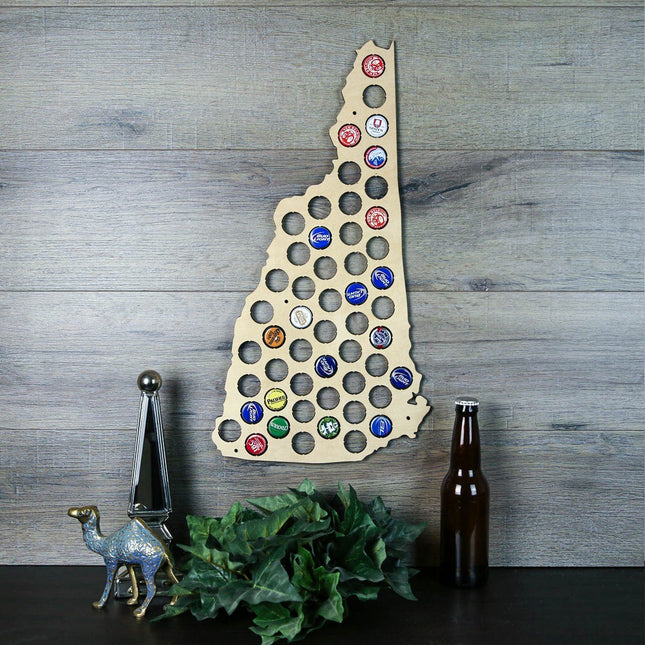 New Hampshire Beer Cap Map