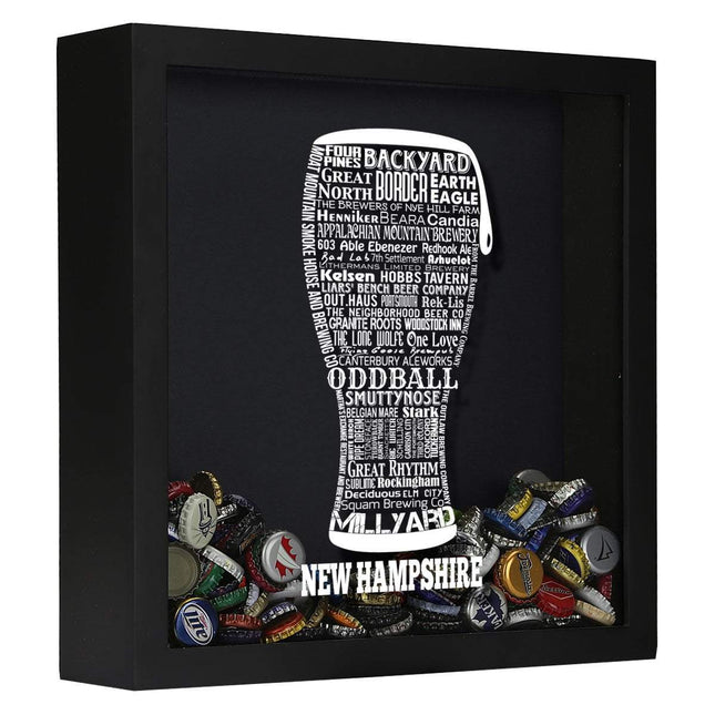 New Hampshire Beer Typography Shadow Box