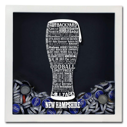 New Hampshire Beer Typography Shadow Box