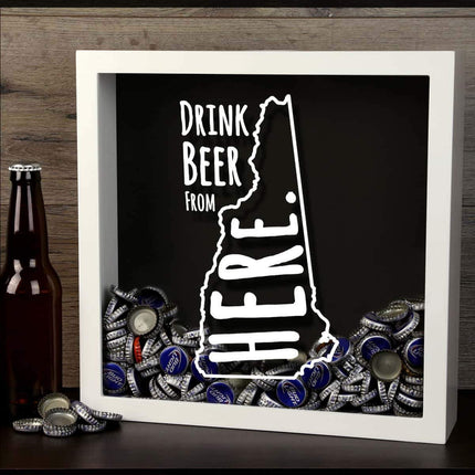 New Hampshire Drink Beer From Here Beer Cap Shadow Box