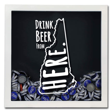 New Hampshire Drink Beer From Here Beer Cap Shadow Box