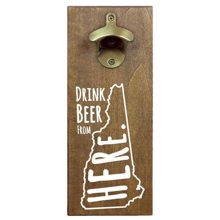 New Hampshire Drink Beer From Here Cap Catching Magnetic Bottle Opener