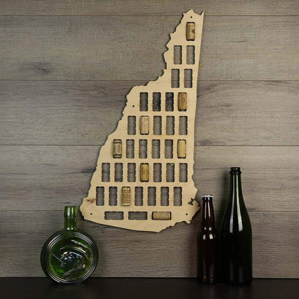 New Hampshire Wine Cork Map