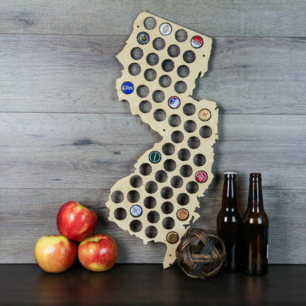New Jersey Beer Cap Map
