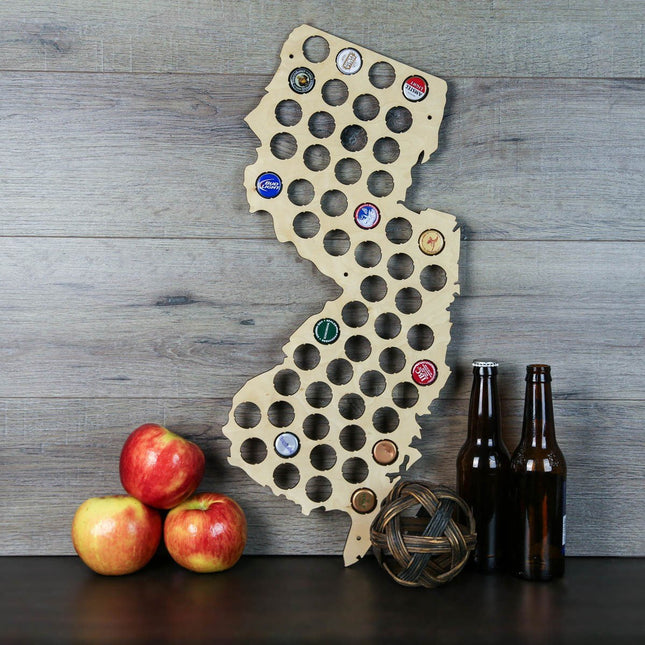 New Jersey Beer Cap Map