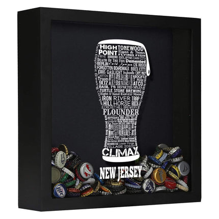 New Jersey Beer Typography Shadow Box