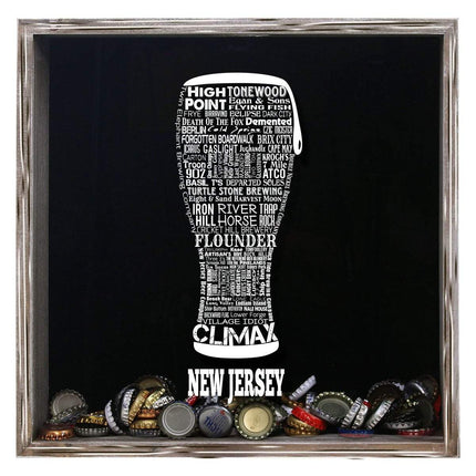 New Jersey Beer Typography Shadow Box
