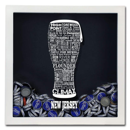 New Jersey Beer Typography Shadow Box