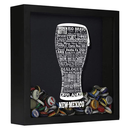 New Mexico Beer Typography Shadow Box