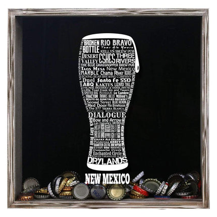 New Mexico Beer Typography Shadow Box