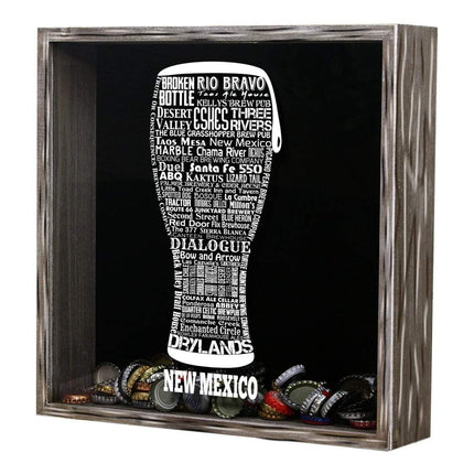 New Mexico Beer Typography Shadow Box