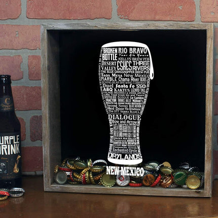 New Mexico Beer Typography Shadow Box