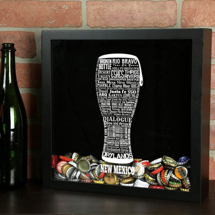 New Mexico Beer Typography Shadow Box