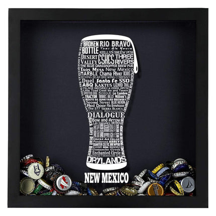 New Mexico Beer Typography Shadow Box