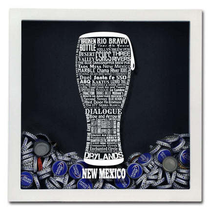 New Mexico Beer Typography Shadow Box