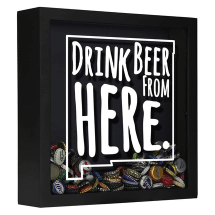 New Mexico Drink Beer From Here Beer Cap Shadow Box