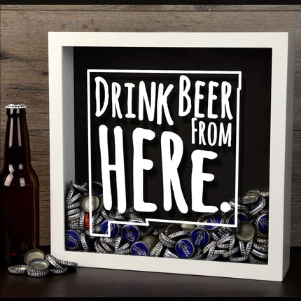 New Mexico Drink Beer From Here Beer Cap Shadow Box