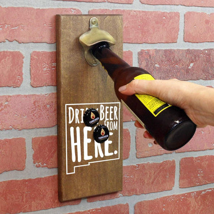New Mexico Drink Beer From Here Cap Catching Magnetic Bottle Opener
