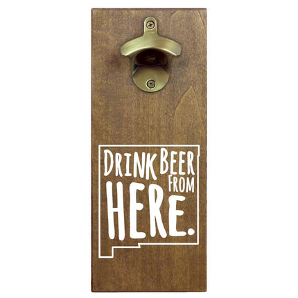 New Mexico Drink Beer From Here Cap Catching Magnetic Bottle Opener