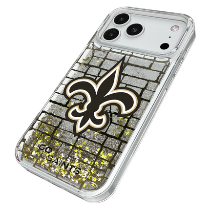 New Orleans Saints Brick Glitter Phone Case for Apple iPhone