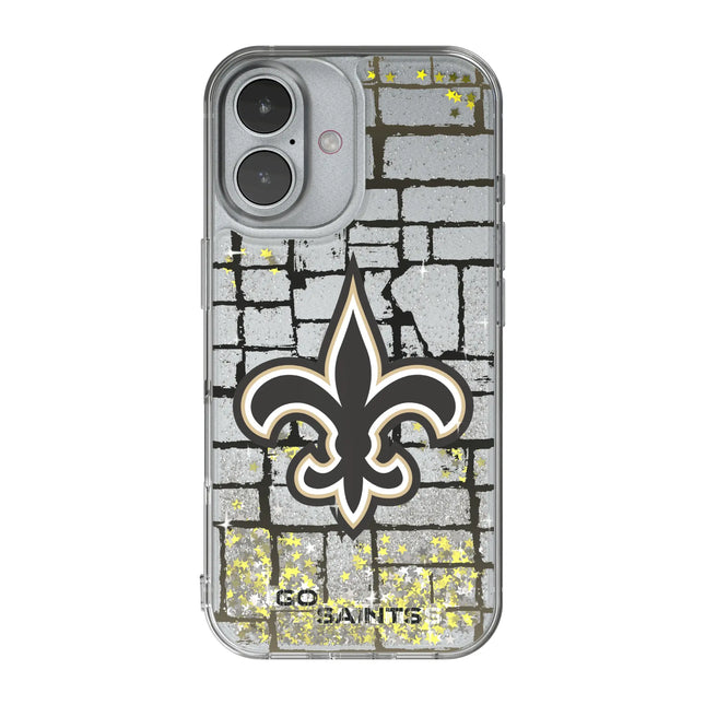 New Orleans Saints Brick Glitter Phone Case for Apple iPhone