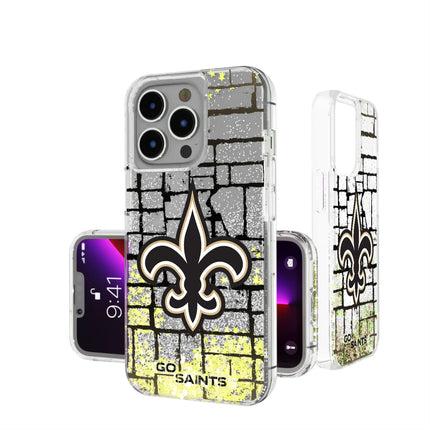 New Orleans Saints Brick Glitter Phone Case for Apple iPhone