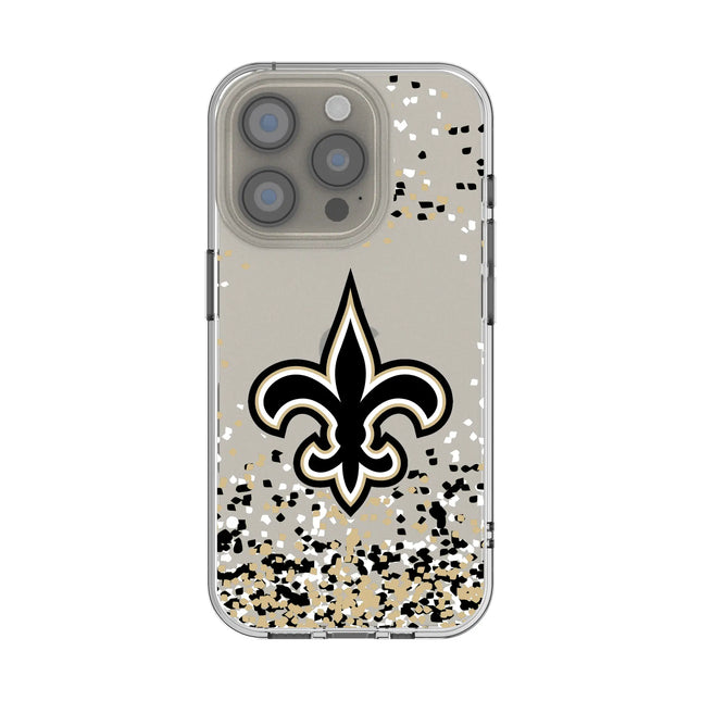 New Orleans Saints Confetti Clear Phone Case for Apple iPhone