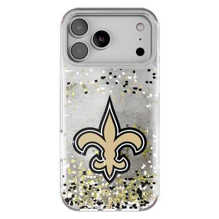 New Orleans Saints Confetti Glitter Phone Case for Apple iPhone