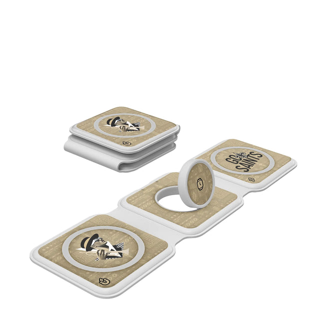 New Orleans Saints Deco Foldable 3 in 1 Charger