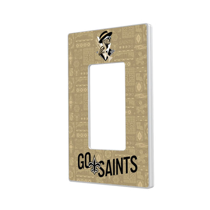 New Orleans Saints Deco Hidden-Screw Light Switch Plate