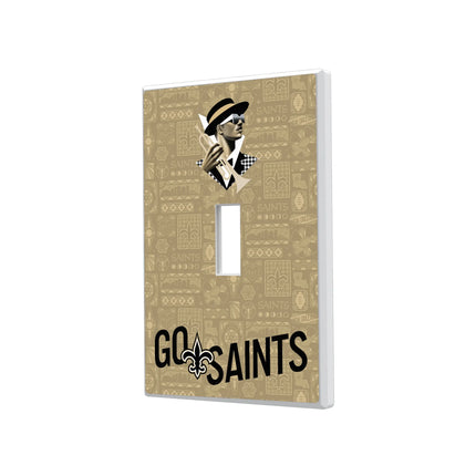 New Orleans Saints Deco Hidden-Screw Light Switch Plate