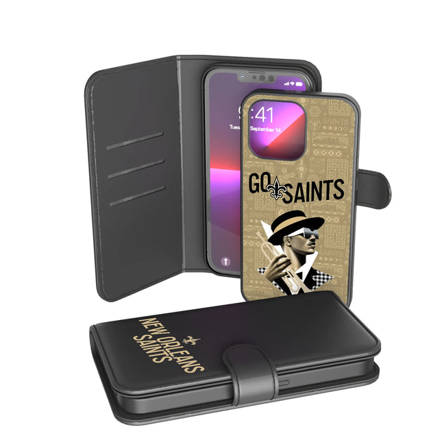 New Orleans Saints Deco Wallet Phone Case for Apple iPhone