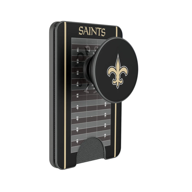 New Orleans Saints Field PopSockets MagSafe-Compatible PopWallet+