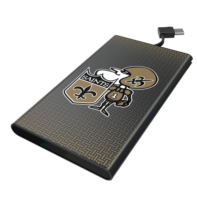 New Orleans Saints Historic Collection Linen 5000mAh Flat Powerbank