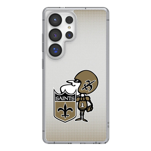 New Orleans Saints Historic Collection Linen Clear Phone Case for Samsung Galaxy