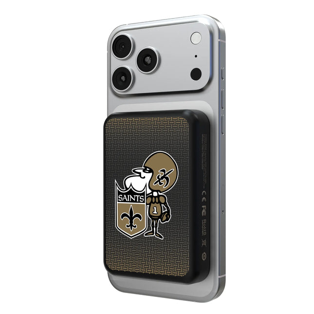 New Orleans Saints Historic Collection Linen Wireless Mag Power Bank