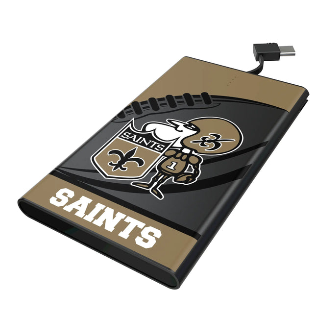 New Orleans Saints Historic Collection Passtime 5000mAh Flat Powerbank